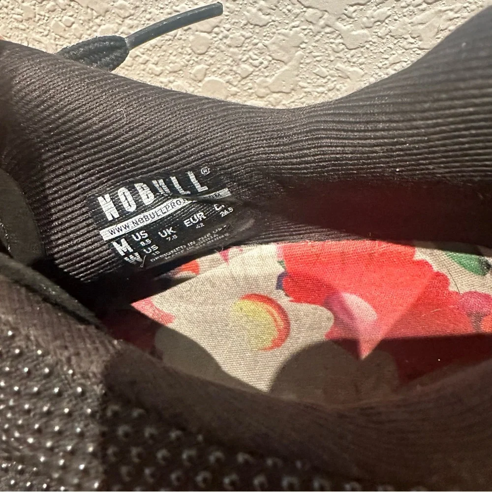 NOBULL Black Floral Sneakers Womens‎ Size 8.5